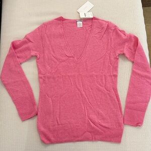 J crew 100% cashmere V-Neck Pink Women's Sweater XS